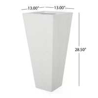 Christopher Knight Home Ella Jardinières extérieures modernes moyenne et petite en pierre reconstituée (lot de 2)