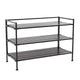 Seville Classics 12-Pair 3-Tier Resin Sturdy Metal Shoe Rack