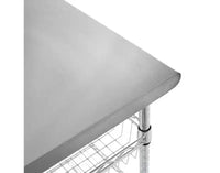 Chariot de travail utilitaire certifié NSF avec plateau en acier inoxydable Seville Classics