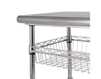 Chariot de travail utilitaire certifié NSF avec plateau en acier inoxydable Seville Classics