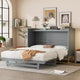 Whisen Modern Design Queen Size Murphy Bed, Folded into a Cabinet with Iron Legs