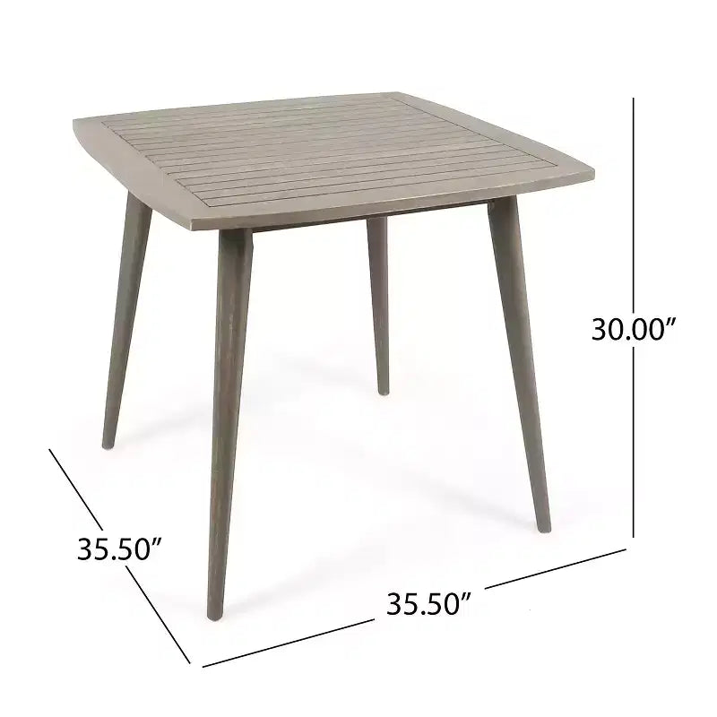 Table à manger carrée d'extérieur en bois d'acacia Reynes Christopher Knight Home