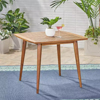 Table à manger carrée d'extérieur en bois d'acacia Reynes Christopher Knight Home