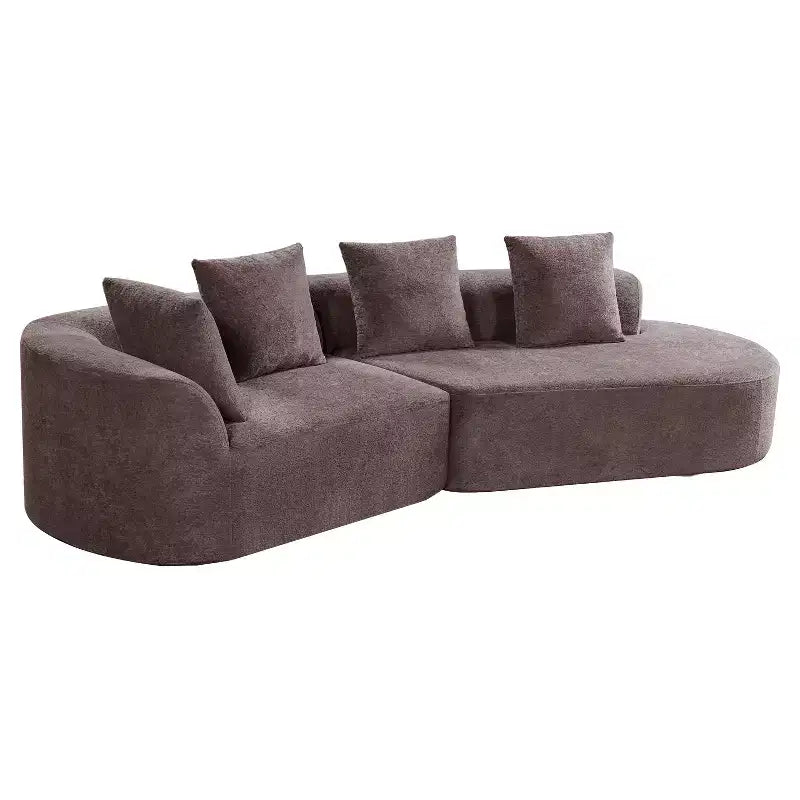 Christopher Knight Home 116 canapé sectionnel courbé moderne avec mousse haute densité et 4 coussins