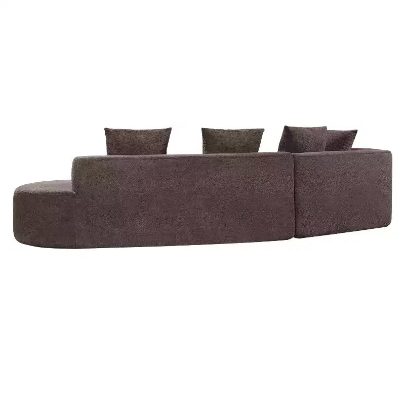 Christopher Knight Home 116 canapé sectionnel courbé moderne avec mousse haute densité et 4 coussins