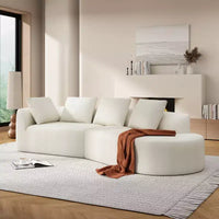 Christopher Knight Home 116 canapé sectionnel courbé moderne avec mousse haute densité et 4 coussins