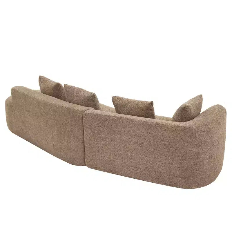 Christopher Knight Home 116 canapé sectionnel courbé moderne avec mousse haute densité et 4 coussins