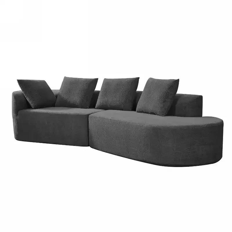Christopher Knight Home 116 canapé sectionnel courbé moderne avec mousse haute densité et 4 coussins