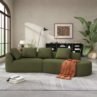 Christopher Knight Home 116 canapé sectionnel courbé moderne avec mousse haute densité et 4 coussins