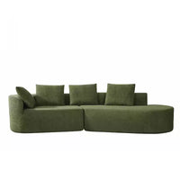 Christopher Knight Home 116 canapé sectionnel courbé moderne avec mousse haute densité et 4 coussins