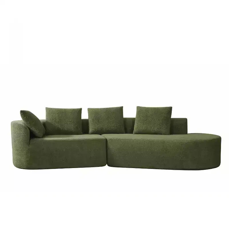 Christopher Knight Home 116 canapé sectionnel courbé moderne avec mousse haute densité et 4 coussins