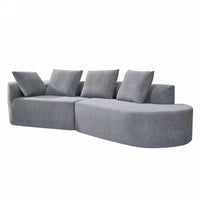 Christopher Knight Home 116 canapé sectionnel courbé moderne avec mousse haute densité et 4 coussins