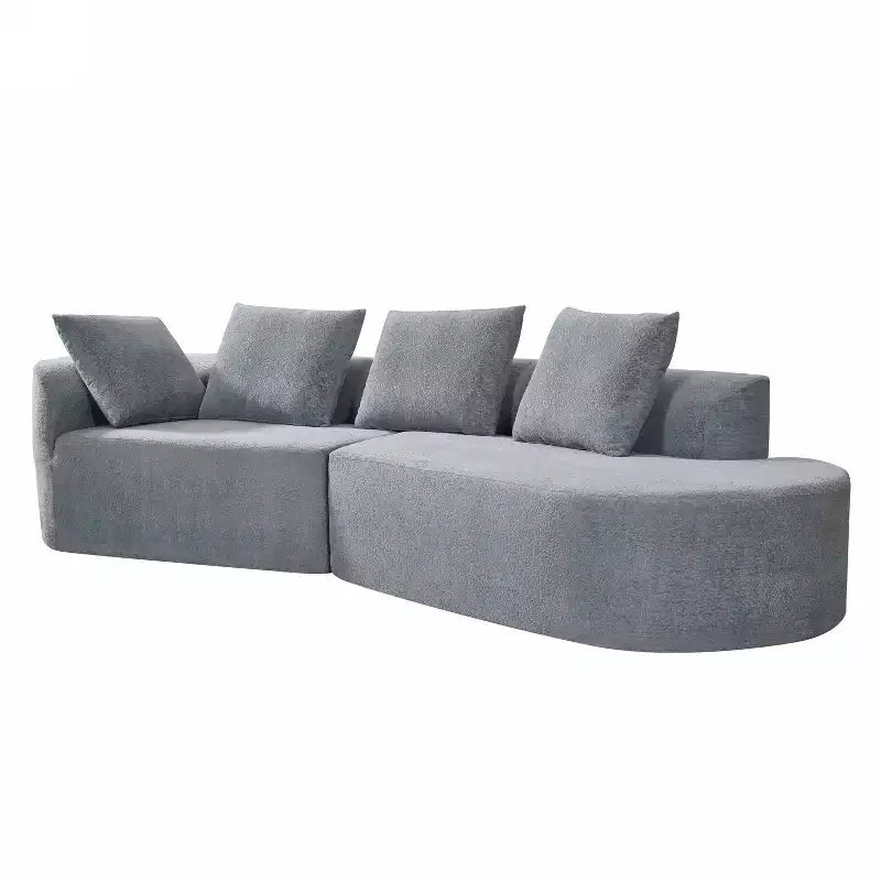 Christopher Knight Home 116 canapé sectionnel courbé moderne avec mousse haute densité et 4 coussins