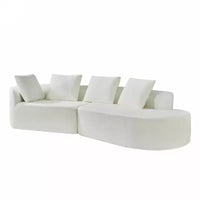 Christopher Knight Home 116 canapé sectionnel courbé moderne avec mousse haute densité et 4 coussins