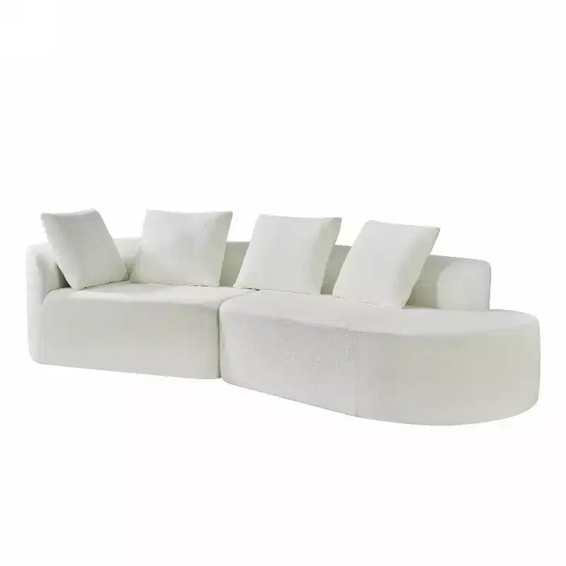 Christopher Knight Home 116 canapé sectionnel courbé moderne avec mousse haute densité et 4 coussins
