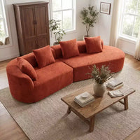 Christopher Knight Home 116 canapé sectionnel courbé moderne avec mousse haute densité et 4 coussins