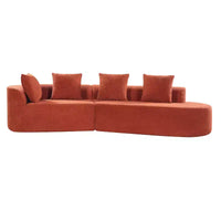 Christopher Knight Home 116 canapé sectionnel courbé moderne avec mousse haute densité et 4 coussins