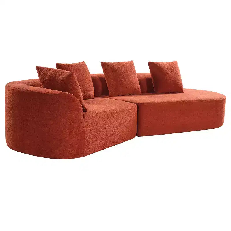 Christopher Knight Home 116 canapé sectionnel courbé moderne avec mousse haute densité et 4 coussins