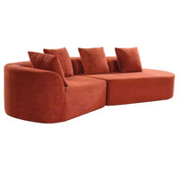 Christopher Knight Home 116 canapé sectionnel courbé moderne avec mousse haute densité et 4 coussins