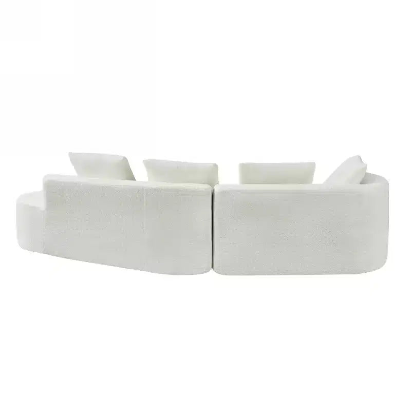 Christopher Knight Home 116 canapé sectionnel courbé moderne avec mousse haute densité et 4 coussins