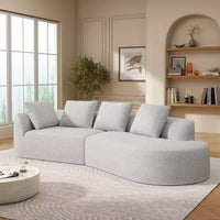 Christopher Knight Home 116 canapé sectionnel courbé moderne avec mousse haute densité et 4 coussins
