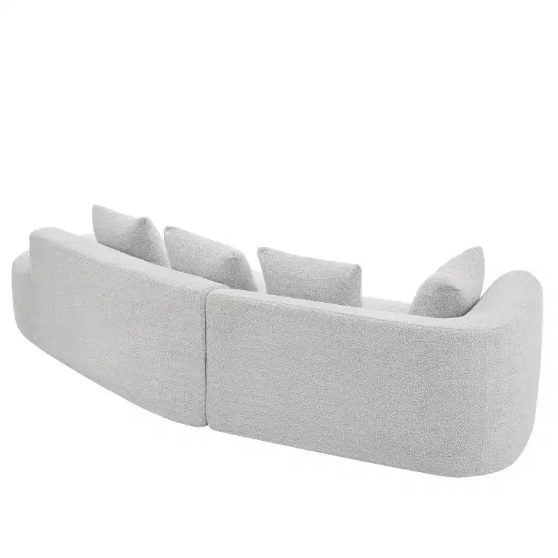 Christopher Knight Home 116 canapé sectionnel courbé moderne avec mousse haute densité et 4 coussins