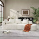 Christopher Knight Home 116 Modern Curved Sectional Sofa with High-Density Sponge and 4 Pillows