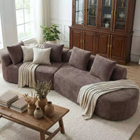 Christopher Knight Home 116 canapé sectionnel courbé moderne avec mousse haute densité et 4 coussins