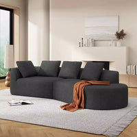 Christopher Knight Home 116 canapé sectionnel courbé moderne avec mousse haute densité et 4 coussins