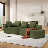 Christopher Knight Home 116 canapé sectionnel courbé moderne avec mousse haute densité et 4 coussins