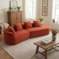 Christopher Knight Home 116 canapé sectionnel courbé moderne avec mousse haute densité et 4 coussins