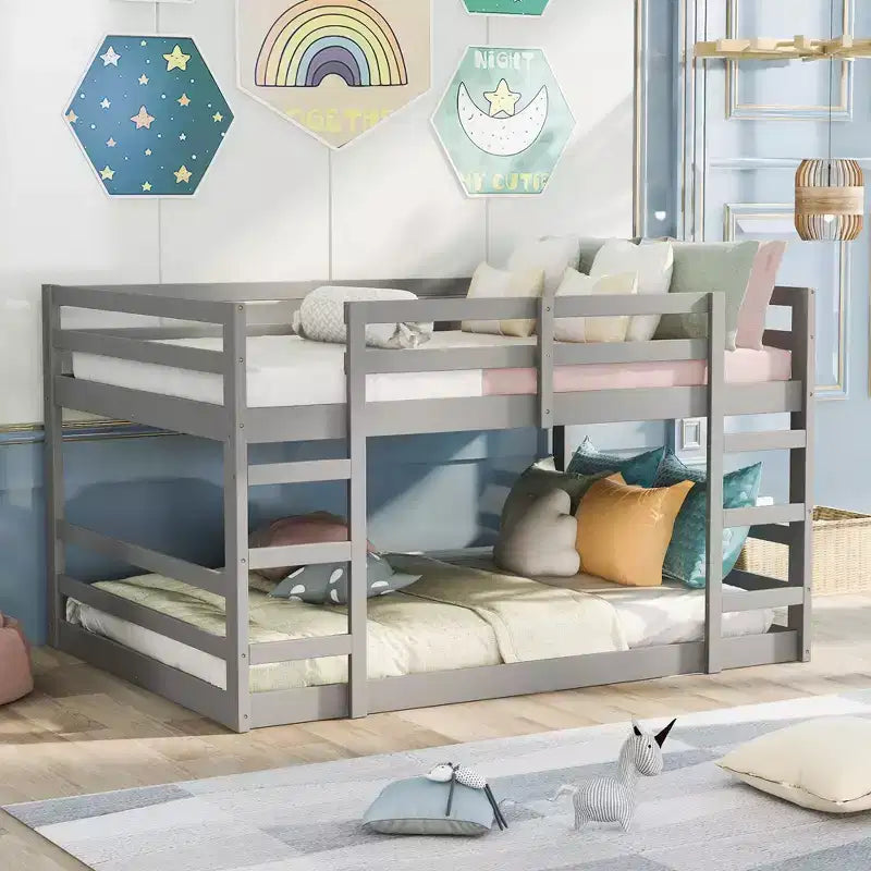 Lit superposé Whisen pleine grandeur sur pleine grandeur avec échelle, construction solide