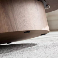 Table basse ovale/carrée, table centrale cannelée minimaliste, table d'appoint, frêne naturel/noyer/noir mat - ModernLuxe