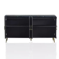 Buffet de salle à manger moderne en bois laqué 4 portes, armoire de rangement