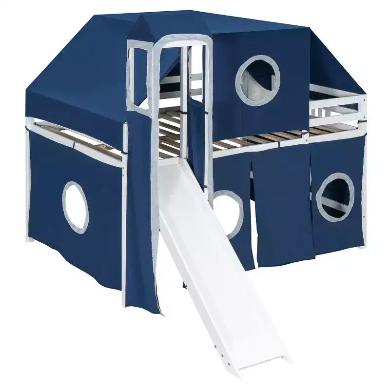 Lit mezzanine taille Twin Whisen avec tente et tour