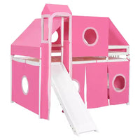 Lit mezzanine taille Twin Whisen avec tente et tour