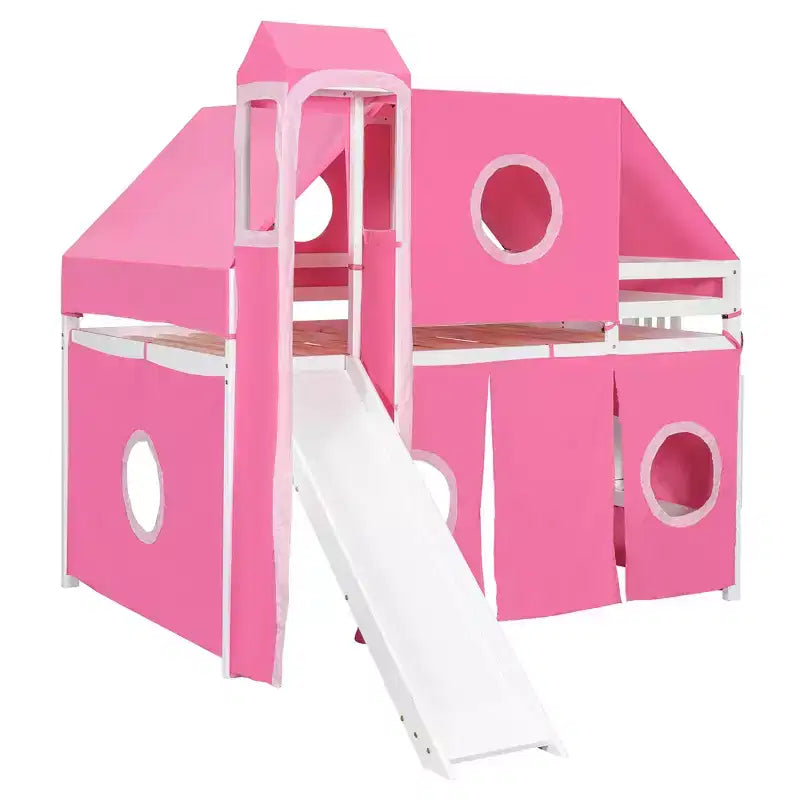 Lit mezzanine taille Twin Whisen avec tente et tour