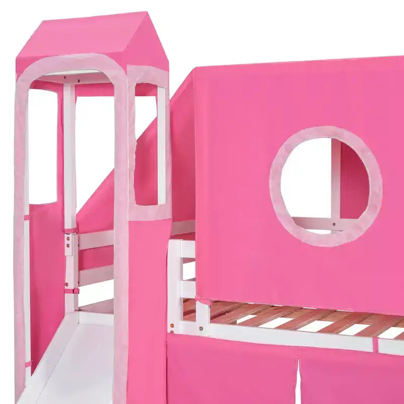 Lit mezzanine taille Twin Whisen avec tente et tour