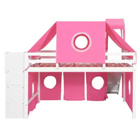 Lit mezzanine taille Twin Whisen avec tente et tour