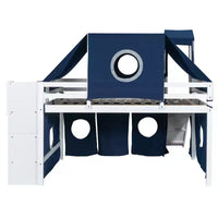 Lit mezzanine taille Twin Whisen avec tente et tour