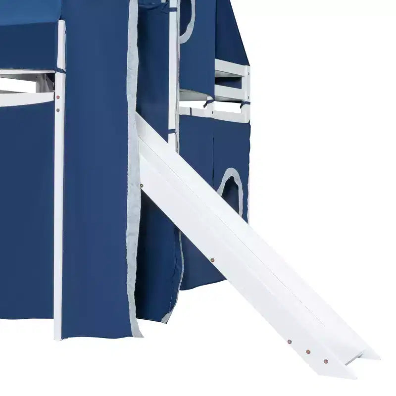 Lit mezzanine taille Twin Whisen avec tente et tour
