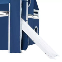 Lit mezzanine taille Twin Whisen avec tente et tour
