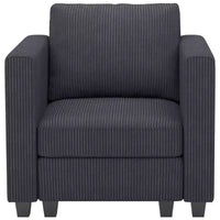 Belffin Canapé Modulable en Velours Côtelé, Élément Central, Canapé Sectionnel Moderne Convertible, Gris Foncé