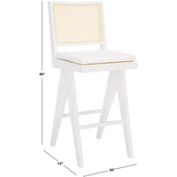 Tabouret de bar Colette en rotin - SFV4134 - Safavieh Couture