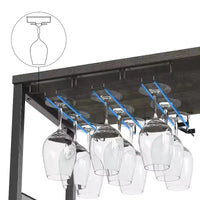 Cave à vin Whizmax avec grand espace de rangement et casier amovible, petit buffet enfilade avec porte grillagée