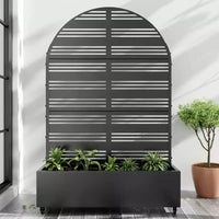Jardinière murale arquée PexFix en métal noir de 183 cm (H) x 119 cm (l) avec treillis pour plantes grimpantes