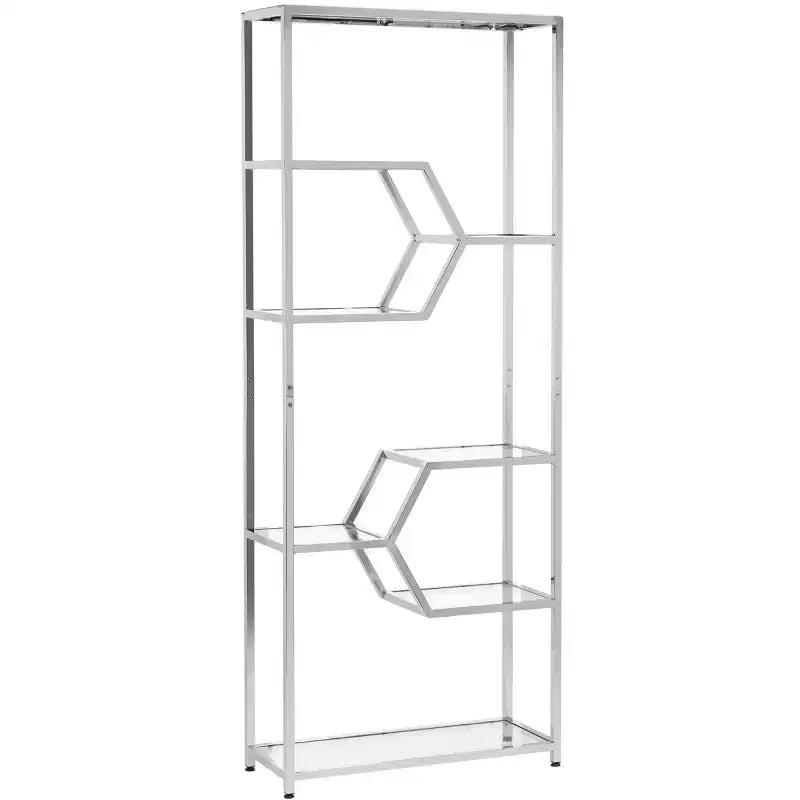 Bibliothèque chromée Benoit - SFV1101 - Chrome - Safavieh Couture