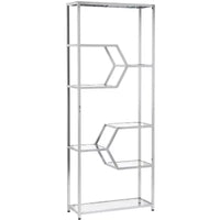 Bibliothèque chromée Benoit - SFV1101 - Chrome - Safavieh Couture