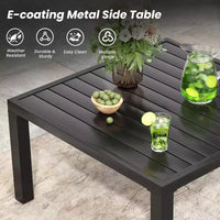 Petit ensemble de mobilier de patio 3 pièces - Ensemble bistro d'extérieur avec 2 chaises pivotantes et une petite table d'appoint, livré avec 4 coussins épais