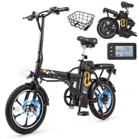 Vélo électrique pliant Costway 16 avec moteur sans balais de 650 W en pointe